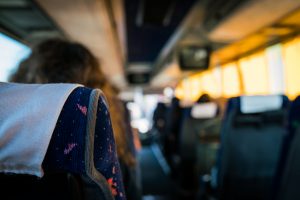 A bus journey showing the seats in Florence.